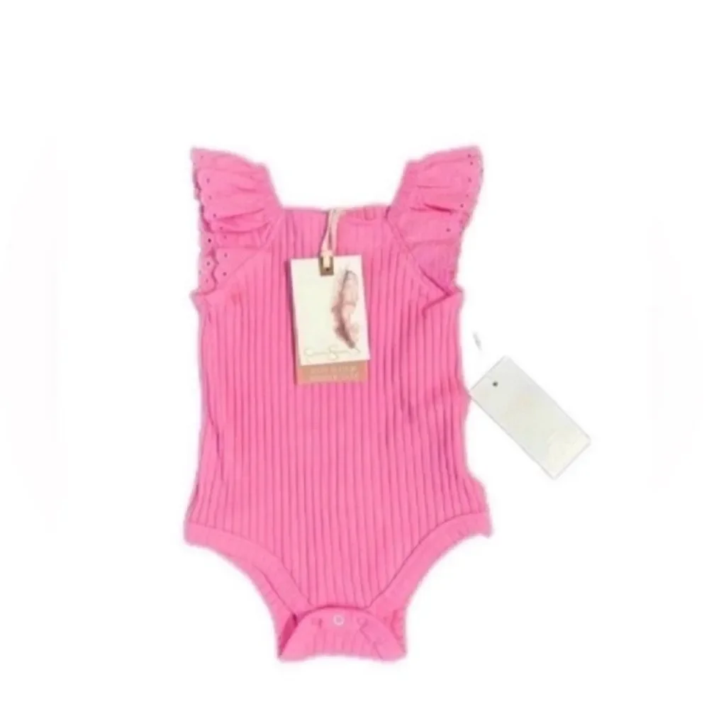 NWT Jessica Simpson Pink Tropical Short Set Size 0/3 M